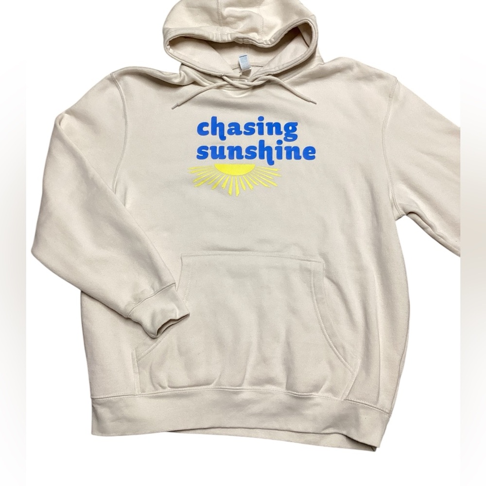 Lane Seven Custom hoodie “Chasing Sunshine” Sandstone Size XL